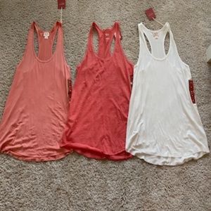 Set of 3 Women's Brand new with tags Mossimo Racerback Tank Tops